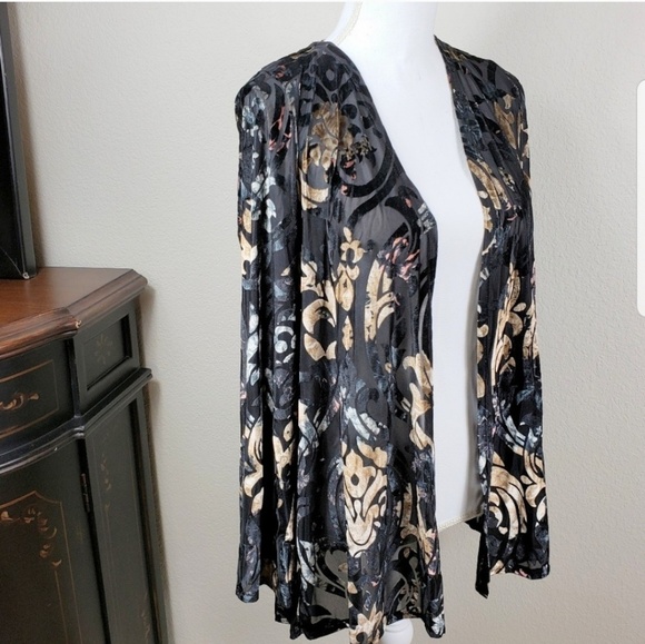 Peach Love California Jackets & Blazers - Peach Love California | Sheer Flocked Velvet Cover